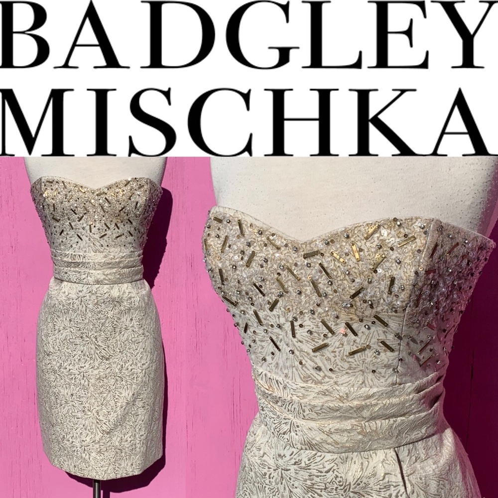 💰Badgley Mischka Beaded Cocktail Dress